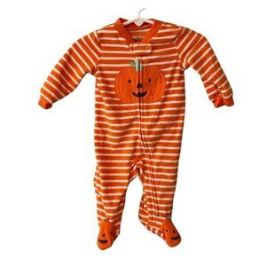 Carter’s Just One You Halloween Pumpkin Fleece Sleeper 3 Months.